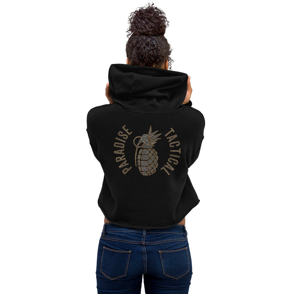PTAC Black Crop Hoodie