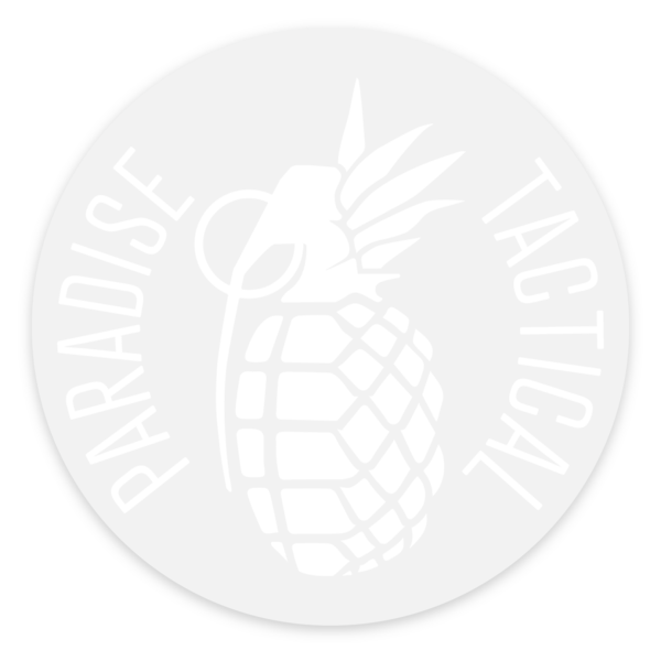 PARADISE TACTICAL White & Clear Sticker