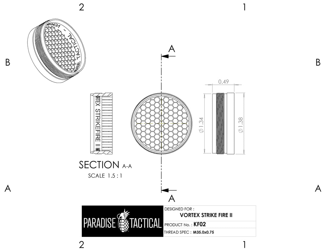 Vortex StrikeFire II ARD – Killflash Anti-Reflection Device