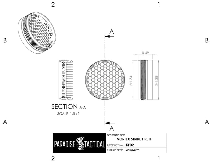 Vortex StrikeFire II ARD – Killflash Anti-Reflection Device