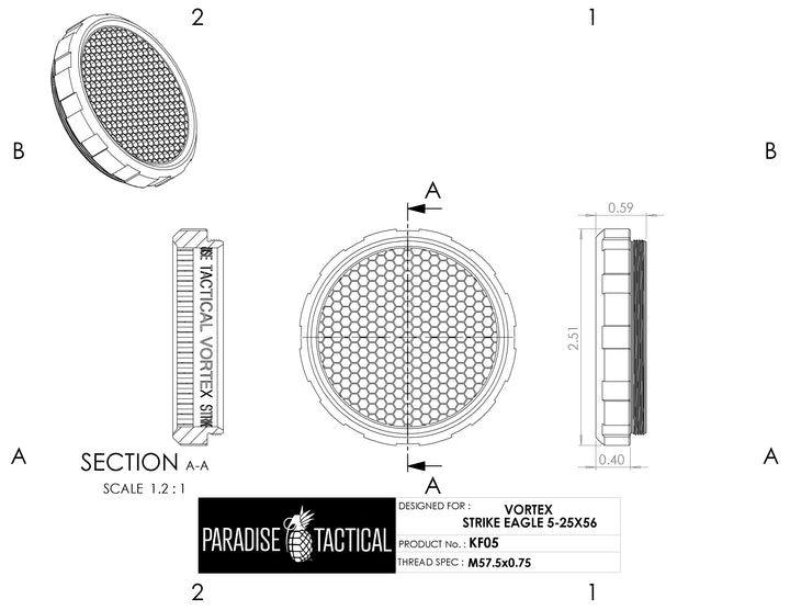 Vortex Strike Eagle 5-25x56 ARD – Killflash Anti-Reflection Device