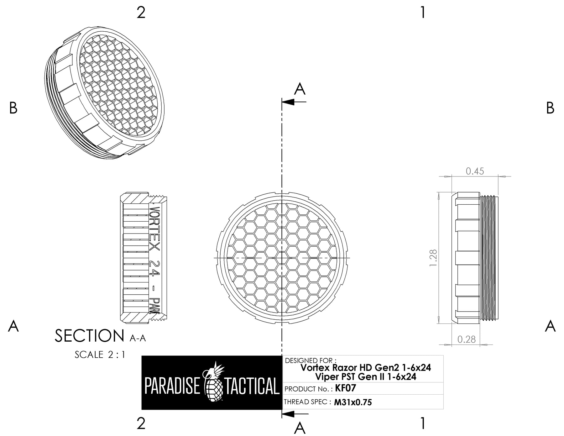 Vortex Razor HD Gen II 1-6x24 ARD – Killflash Anti-Reflection Device ...