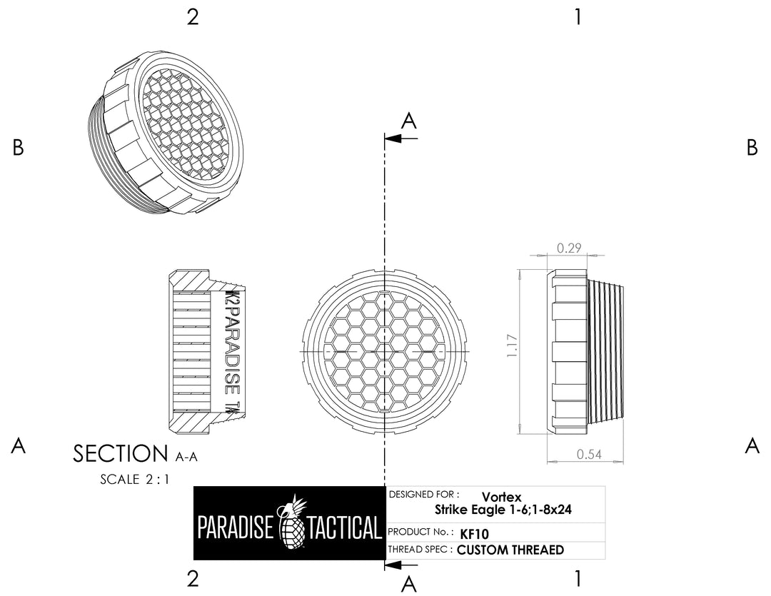 Vortex Strike Eagle 1-8x24 ARD – Killflash Anti-Reflection Device