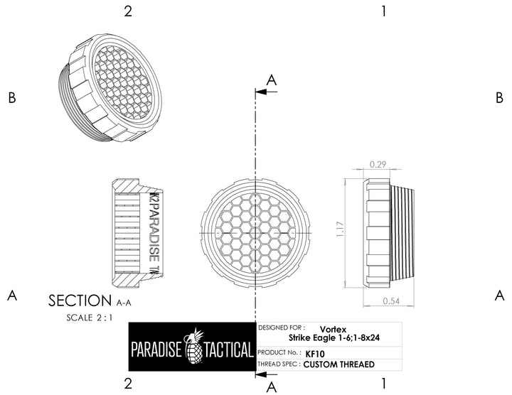 Vortex Strike Eagle 1-8x24 ARD – Killflash Anti-Reflection Device