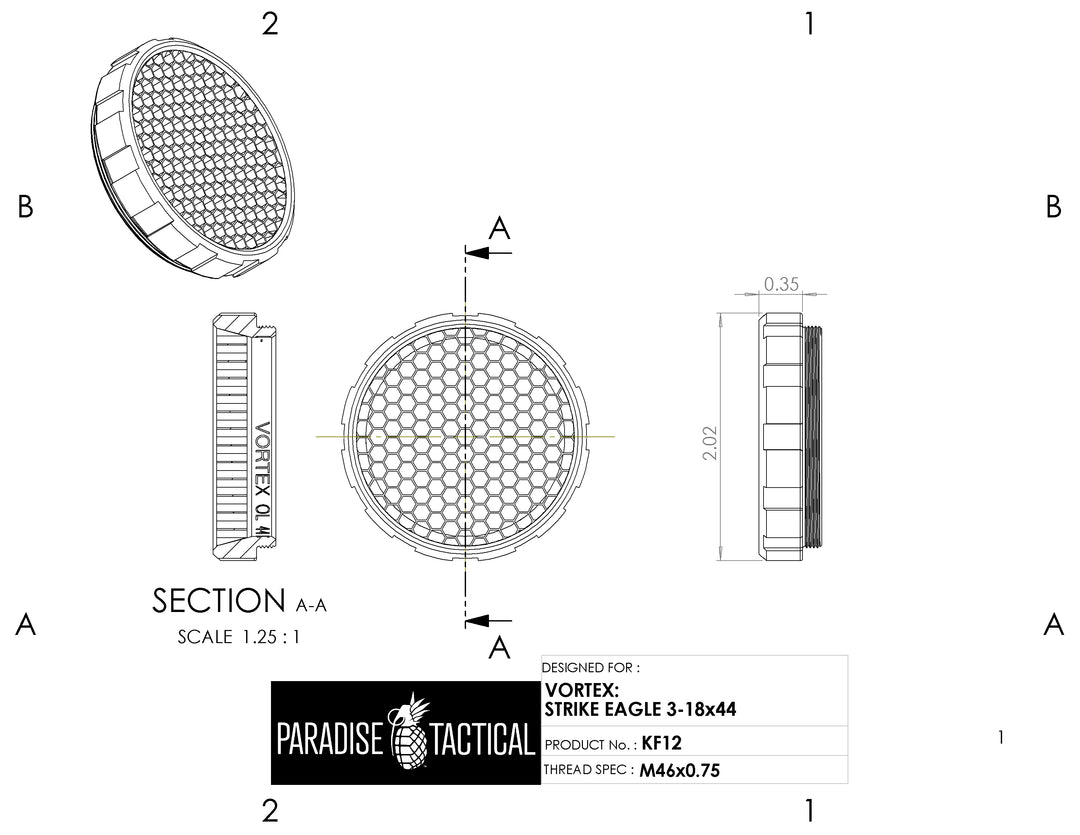 Vortex Strike Eagle 3-18x44 ARD – Killflash Anti-Reflection Device