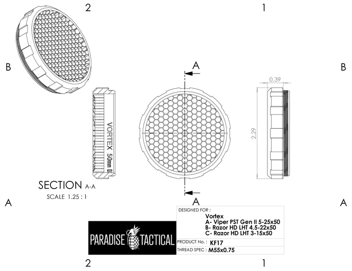 Vortex Razor HD LHT 4.5-22x50 ARD – Killflash Anti-Reflection Device