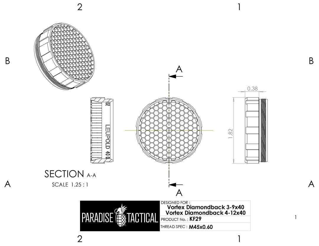 Vortex Diamondback 3-9x40 ARD – Killflash Anti-Reflection Device