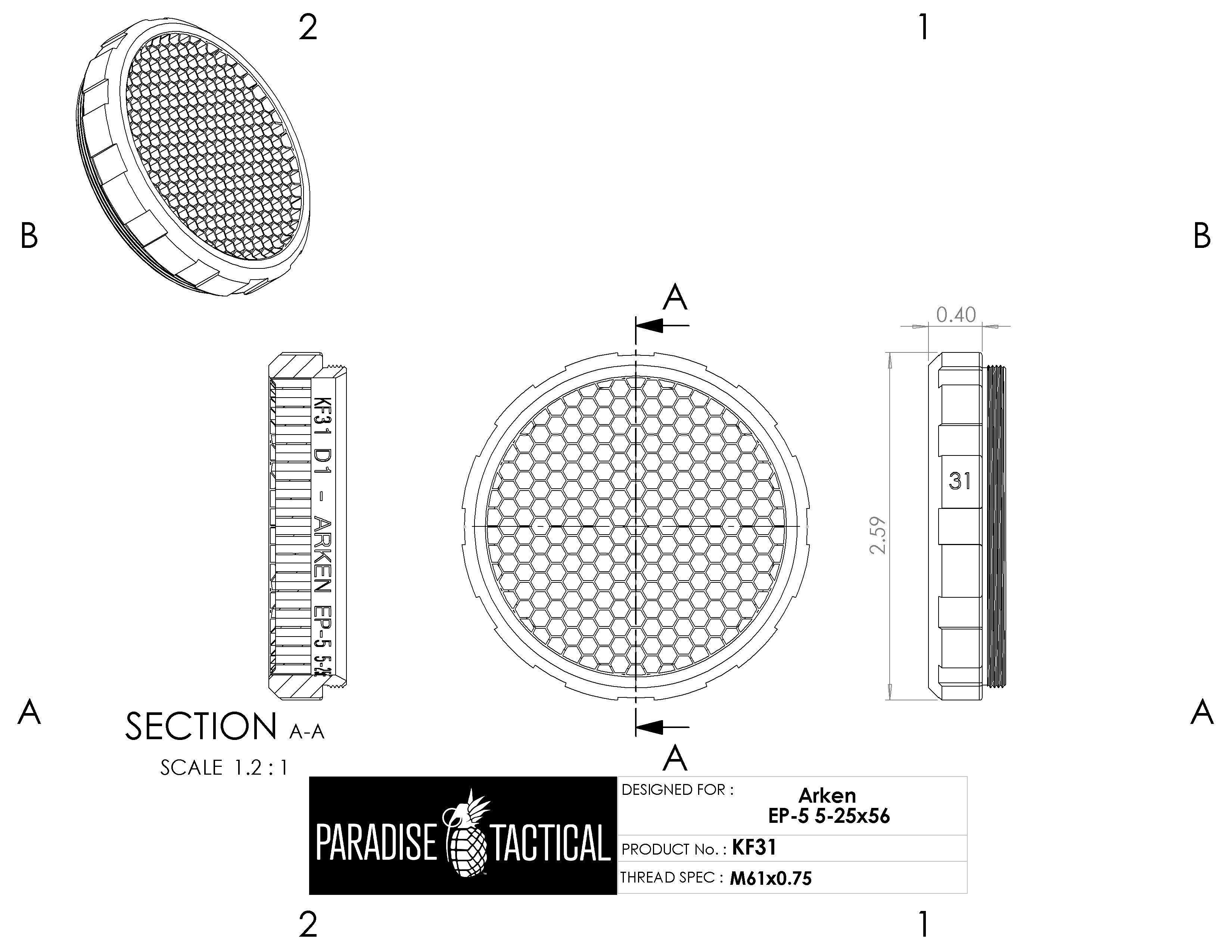 Arken EP5 5-25x56 ARD – Killflash Anti-Reflection Device